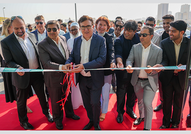 Officials inaugurate Hansgrohe’s new brand space at the ABC Ceramics showroom.